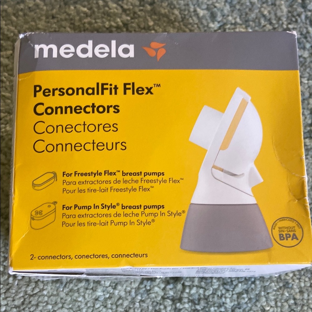 Medela PersonalFit Flex Connectors - White and Gray